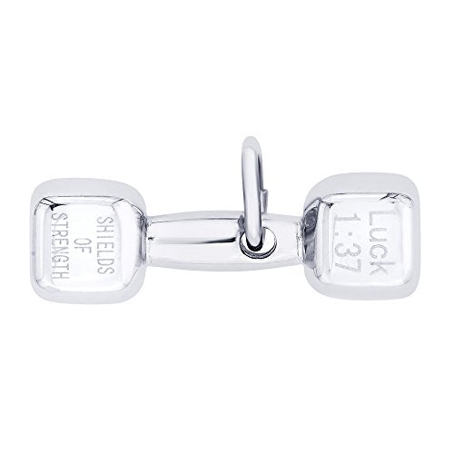 BeBold Fitness Silver Stainless Steel Fashion Dumbbell Pendant for Men Boys