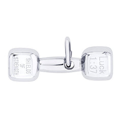 BeBold Fitness Silver Stainless Steel Fashion Dumbbell Pendant for Men Boys